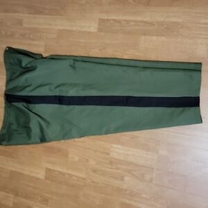 Shein olive pants with tuxedo stripe 4x